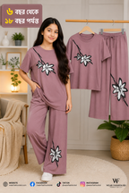 Girls T-Shart + plazu set,,,৬ বছর থেকে ১৮  বছর পর্যন্ত হবে