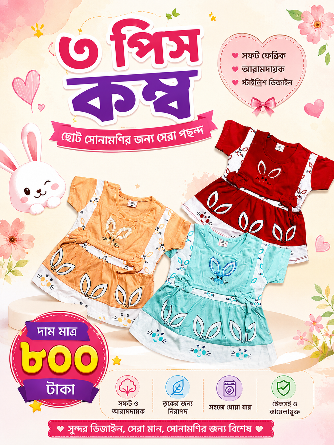 Girls Tops 3 pis combo